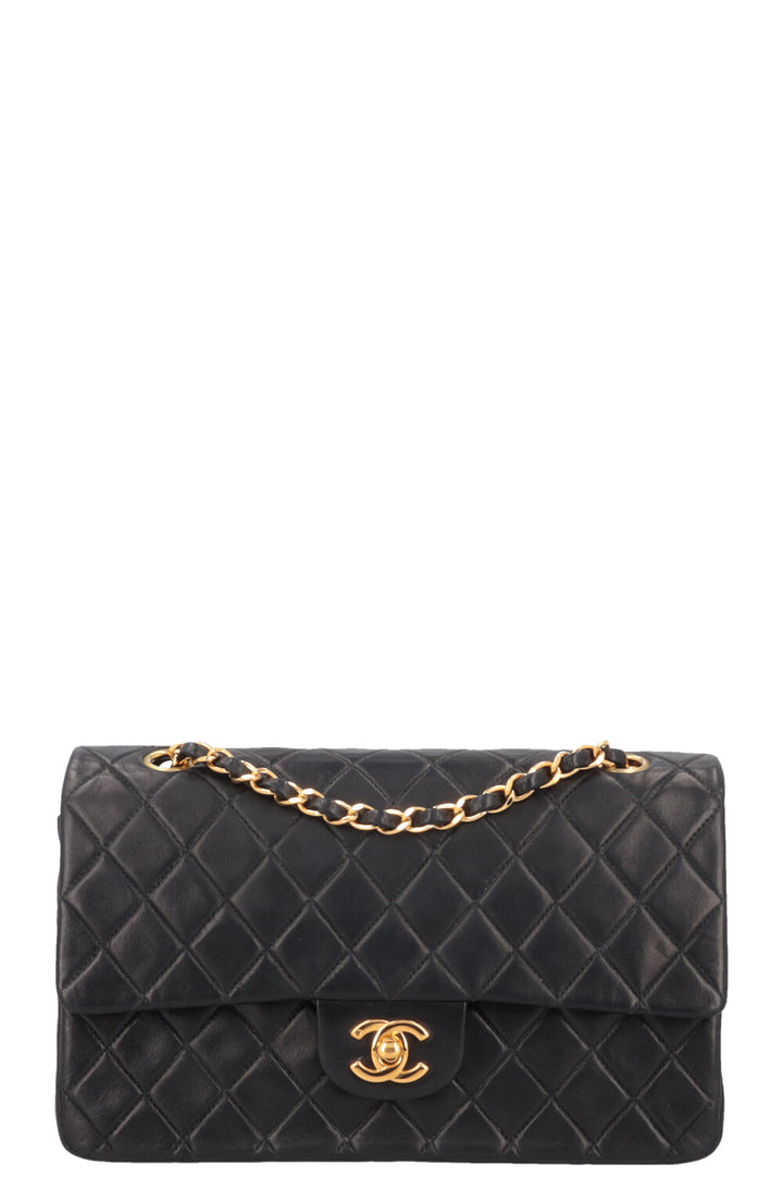 CHANEL Vintage Medium Double Flap Bag Black