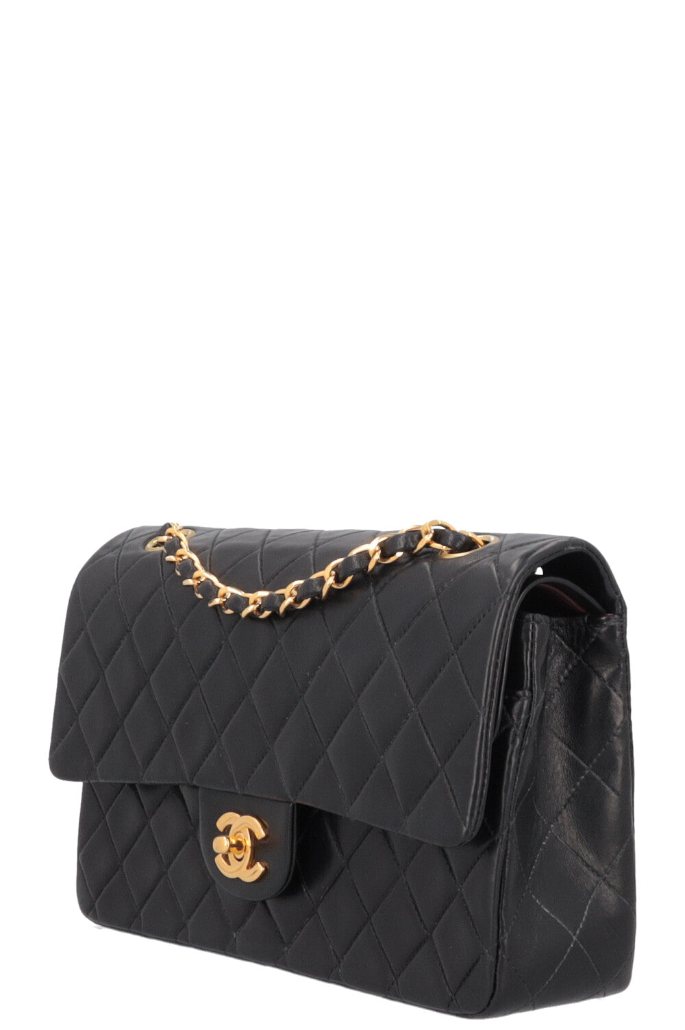 CHANEL Vintage Medium Double Flap Bag Black