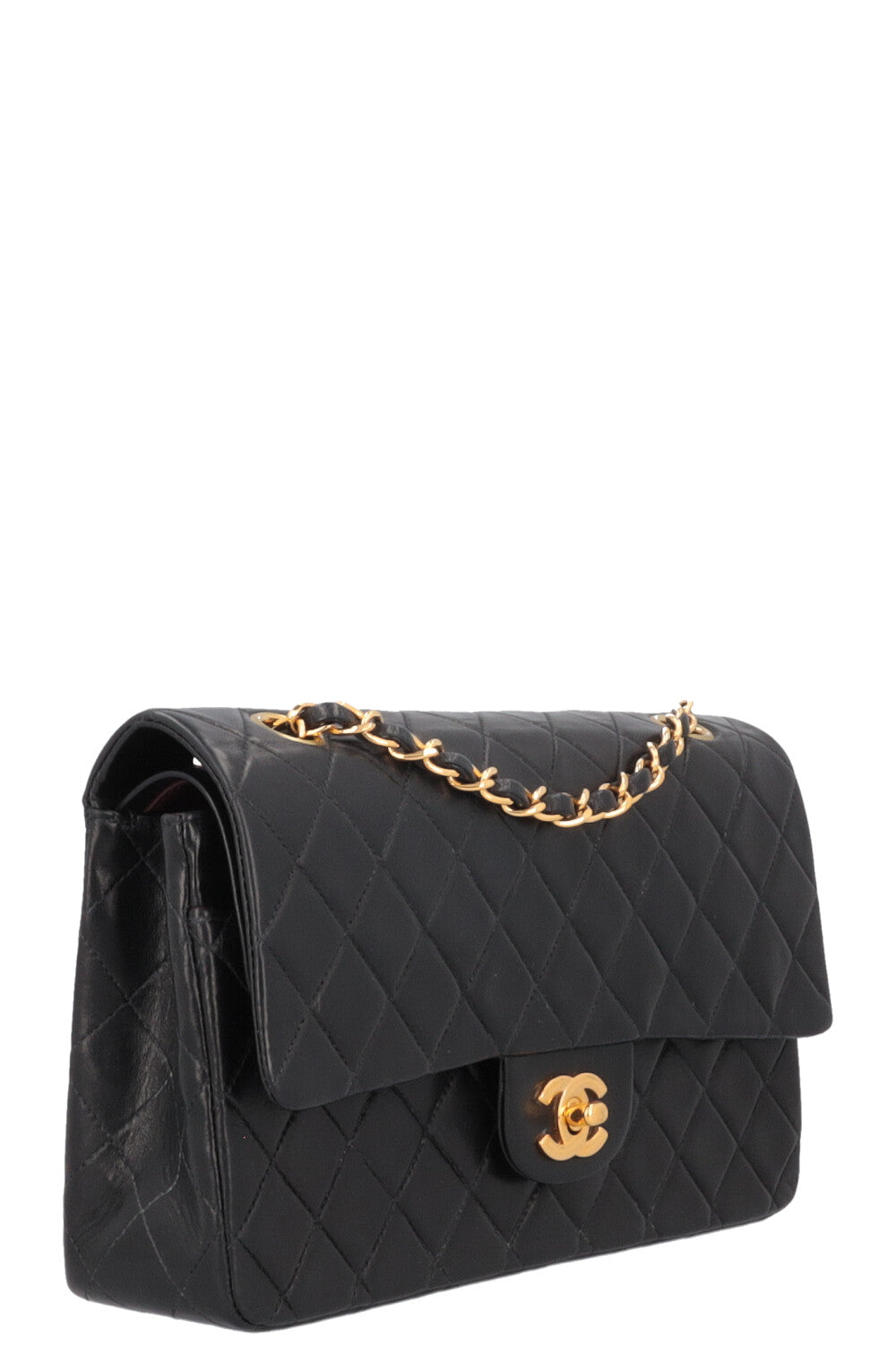 CHANEL Vintage Medium Double Flap Bag Black