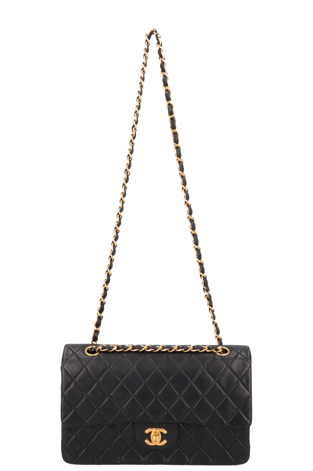 CHANEL Vintage Medium Double Flap Bag Black