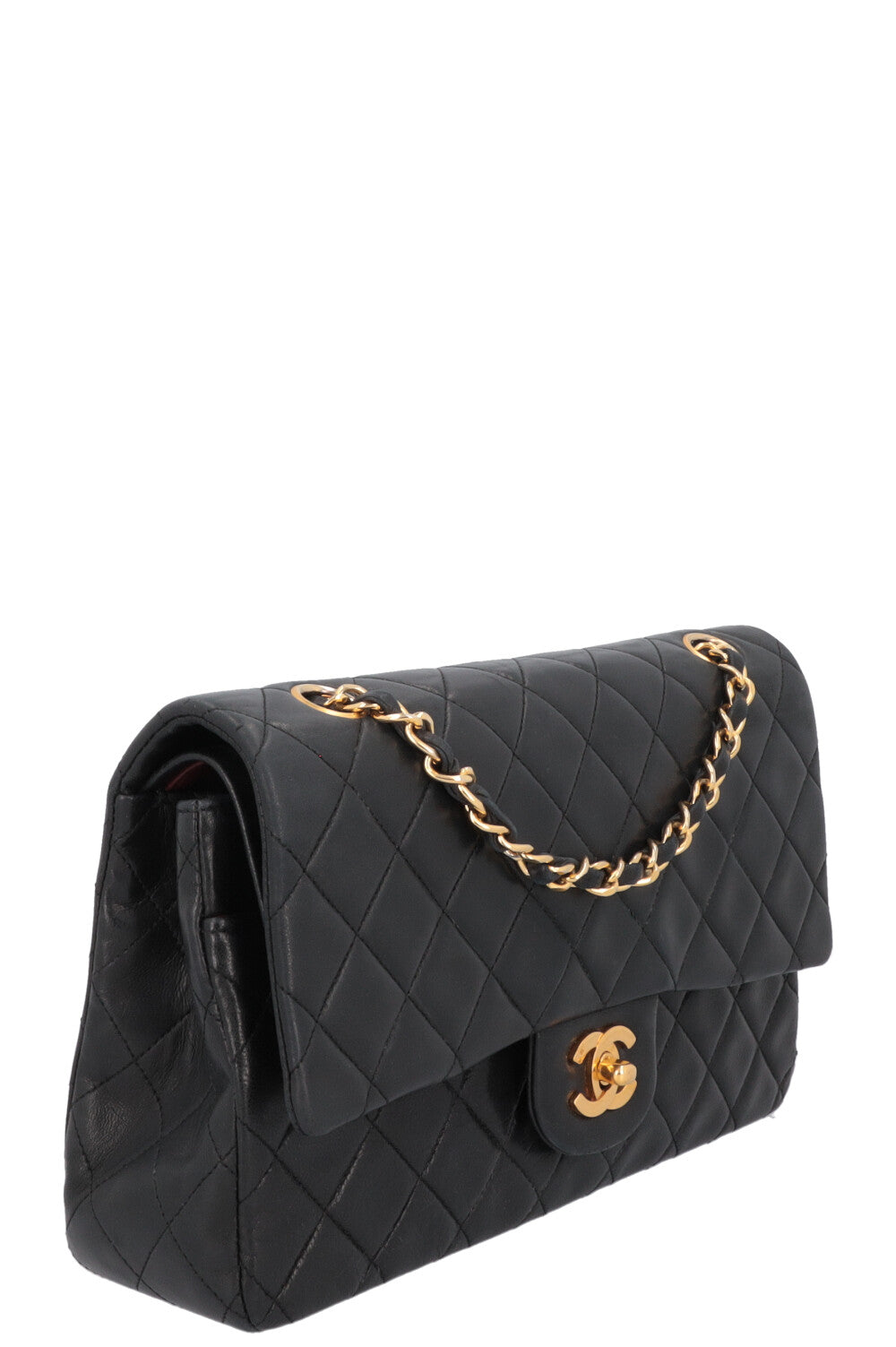 CHANEL Vintage Medium Double Flap Bag Black