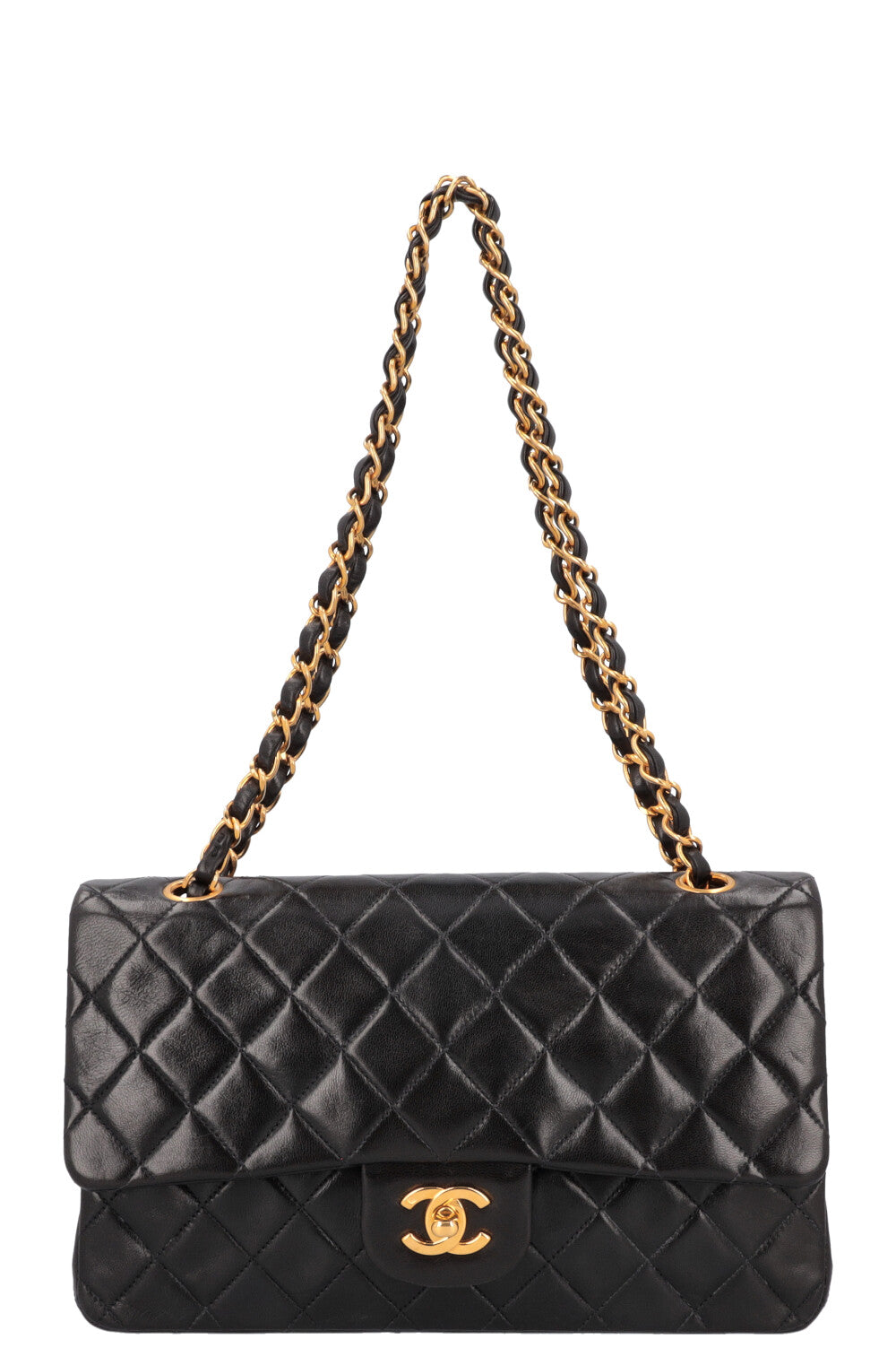 CHANEL Sac Vintage Moyen Double Rabat Noir
