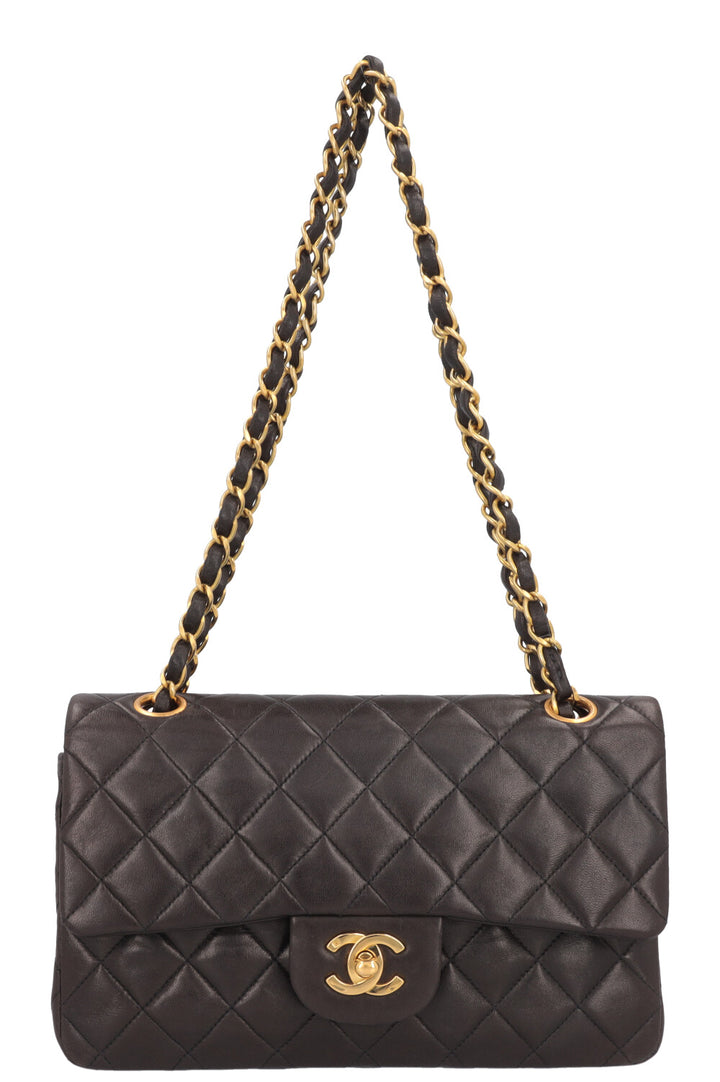 CHANEL Vintage Small Double Flap Bag Black