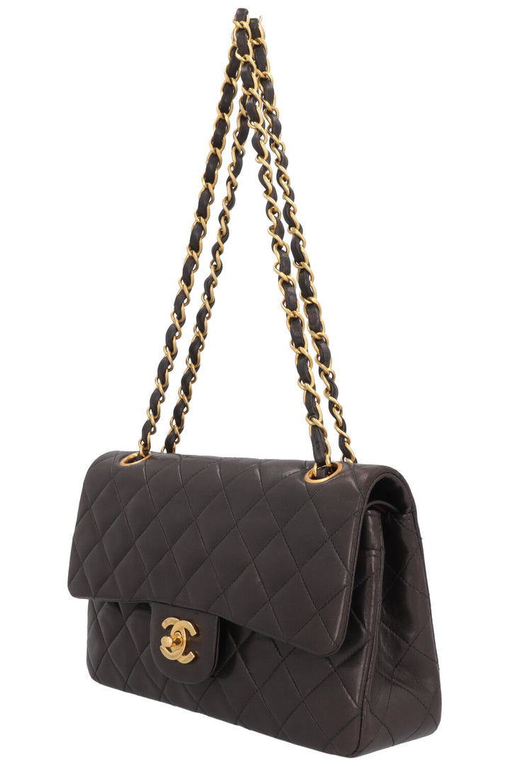 CHANEL Vintage Small Double Flap Bag Black