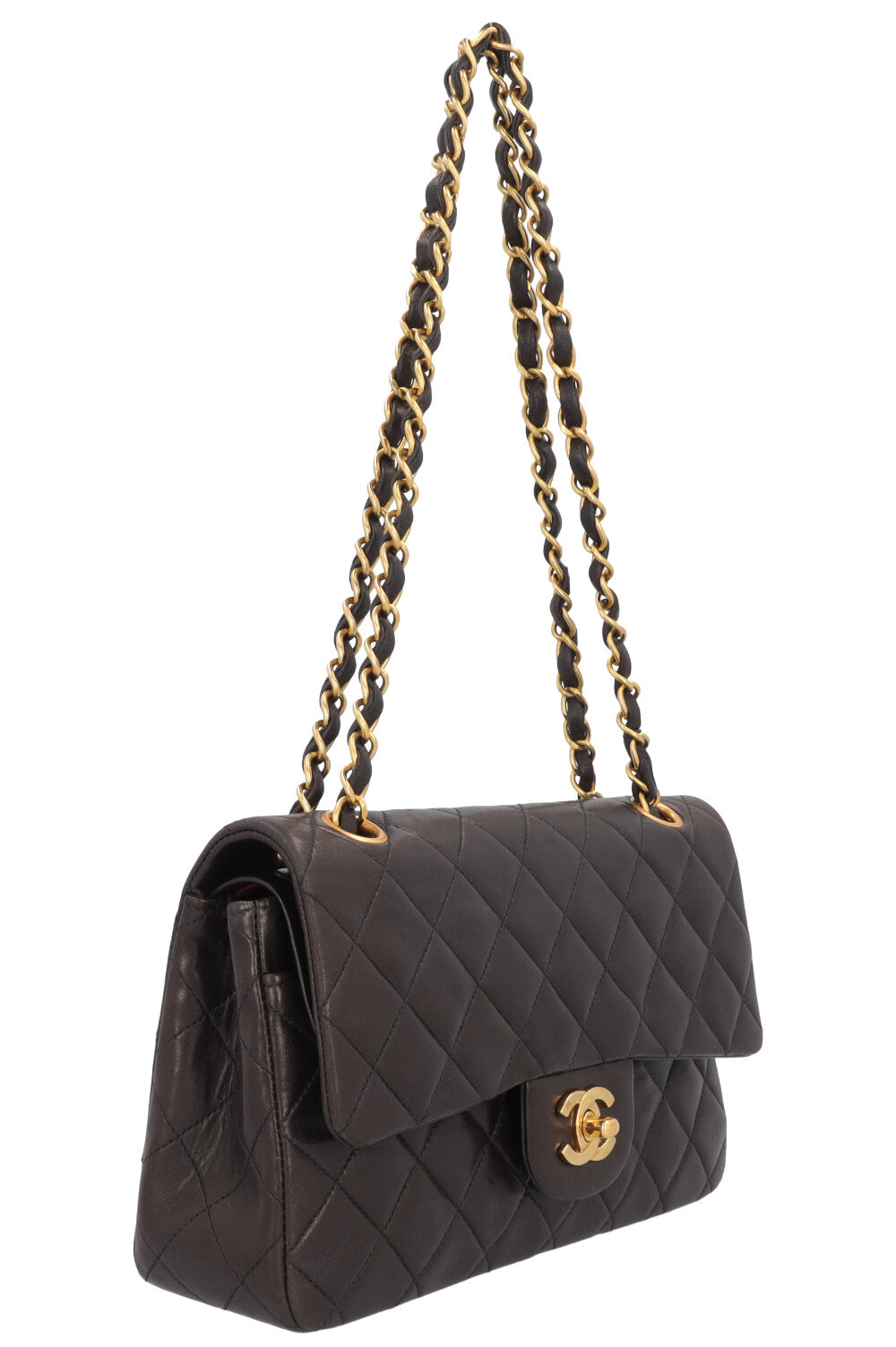 CHANEL Vintage Small Double Flap Bag Black