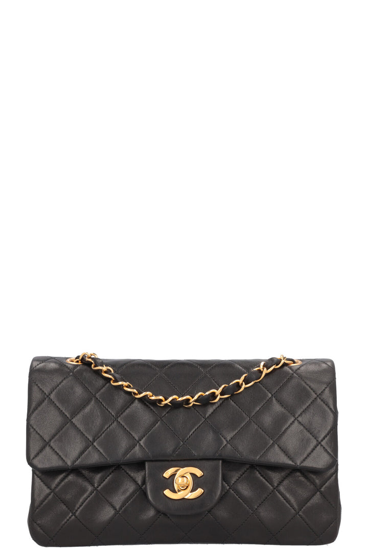 CHANEL Vintage Small Double Flap Bag Black