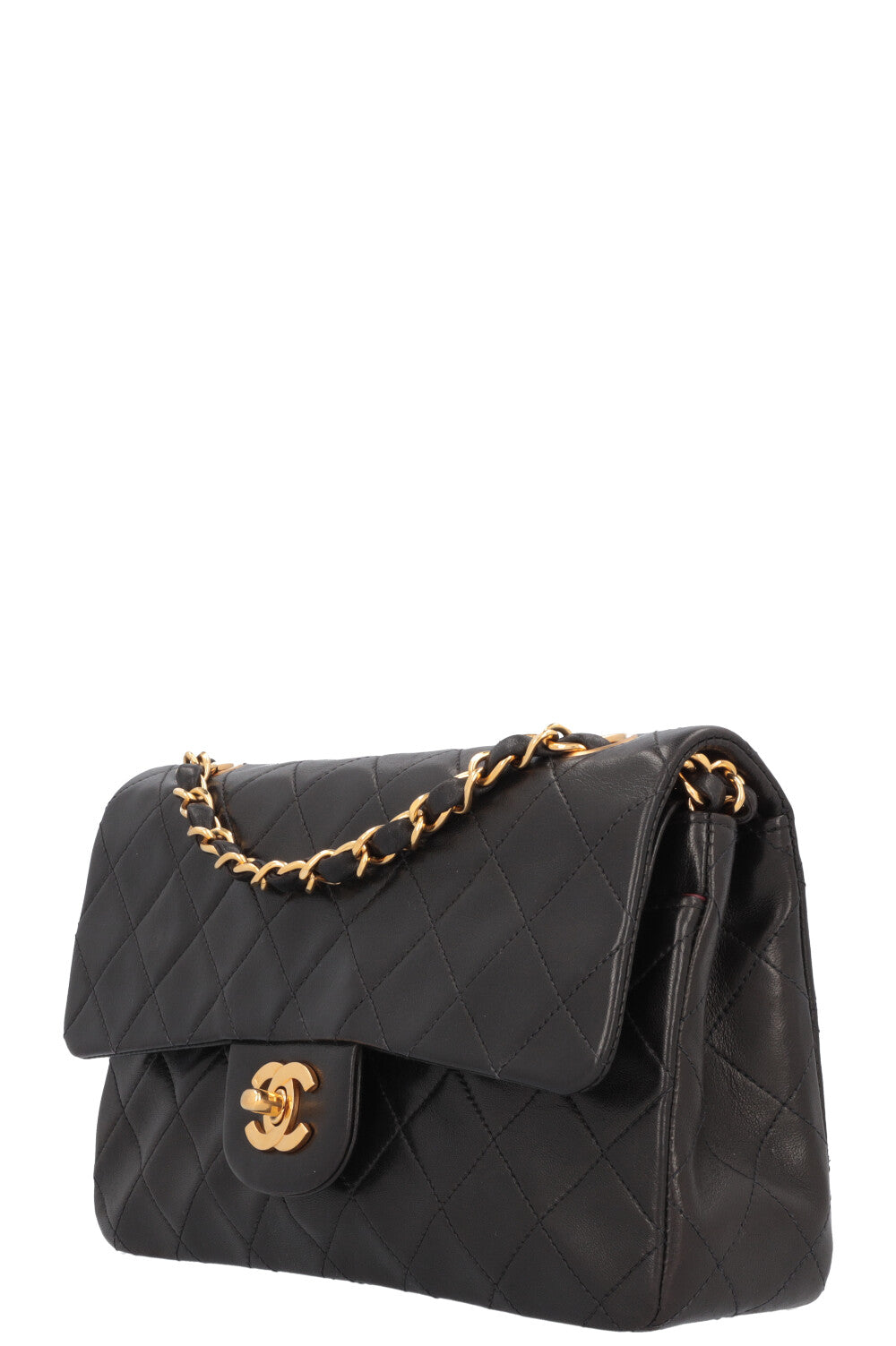 CHANEL Vintage Small Double Flap Bag Black