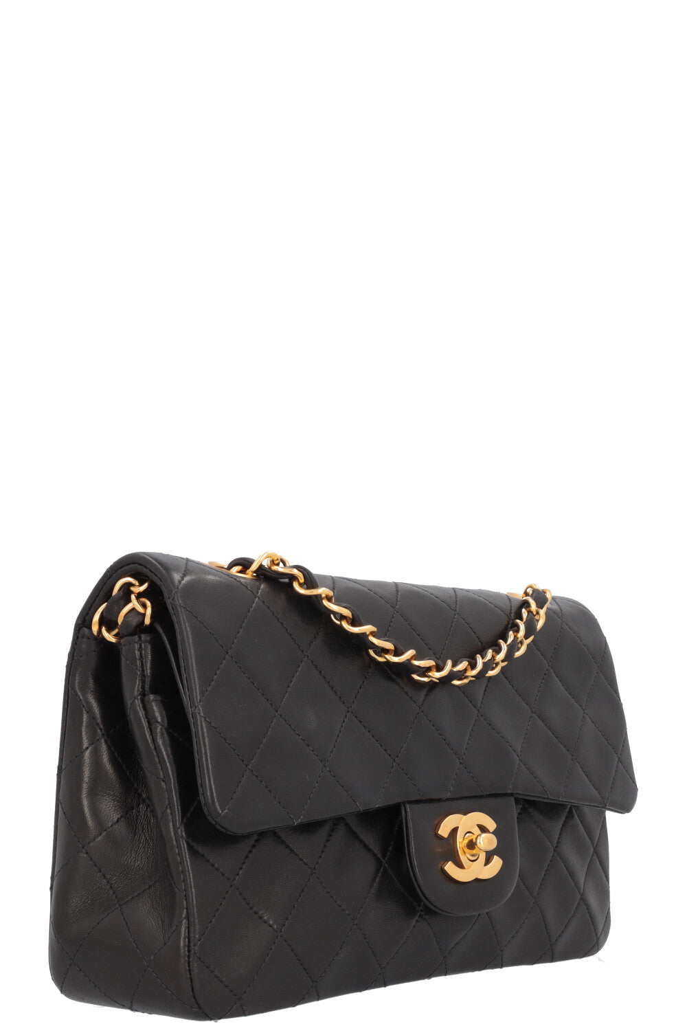 CHANEL Vintage Small Double Flap Bag Black