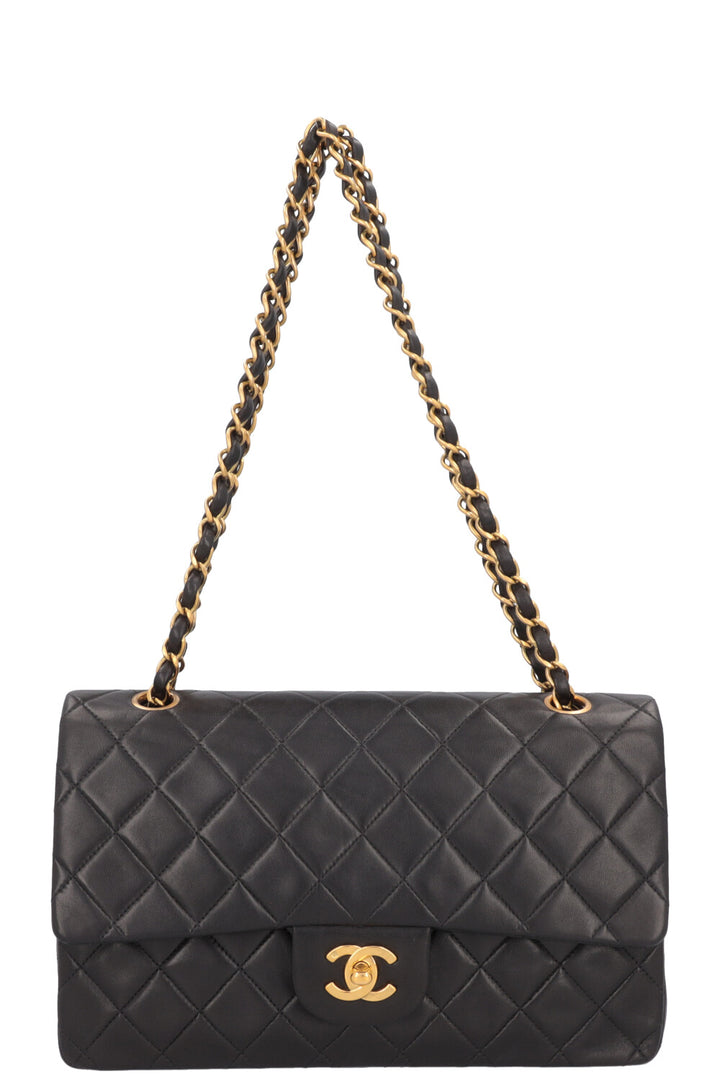 CHANEL Vintage Medium Double Flap Bag Black