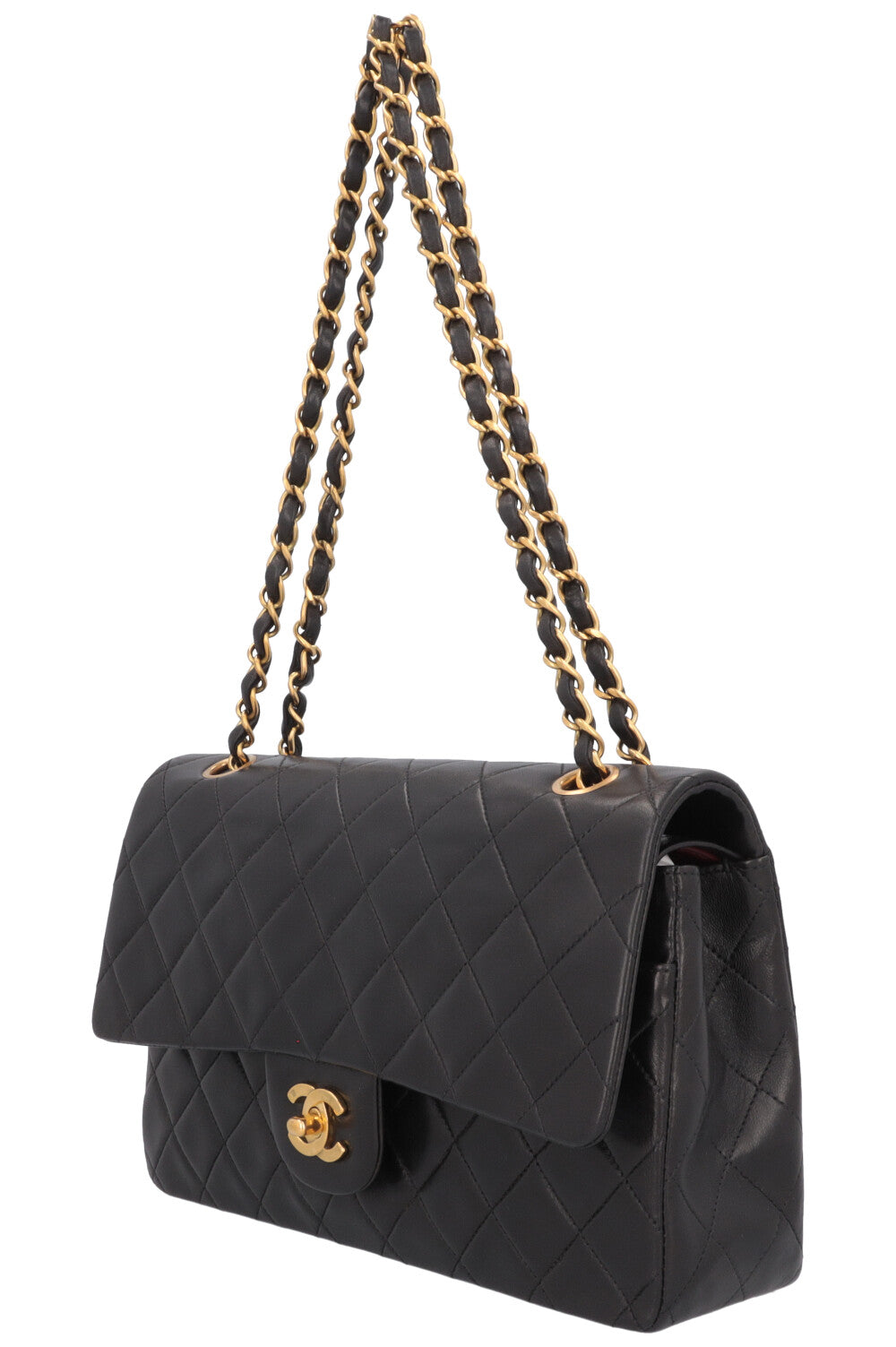 CHANEL Vintage Medium Double Flap Bag Black