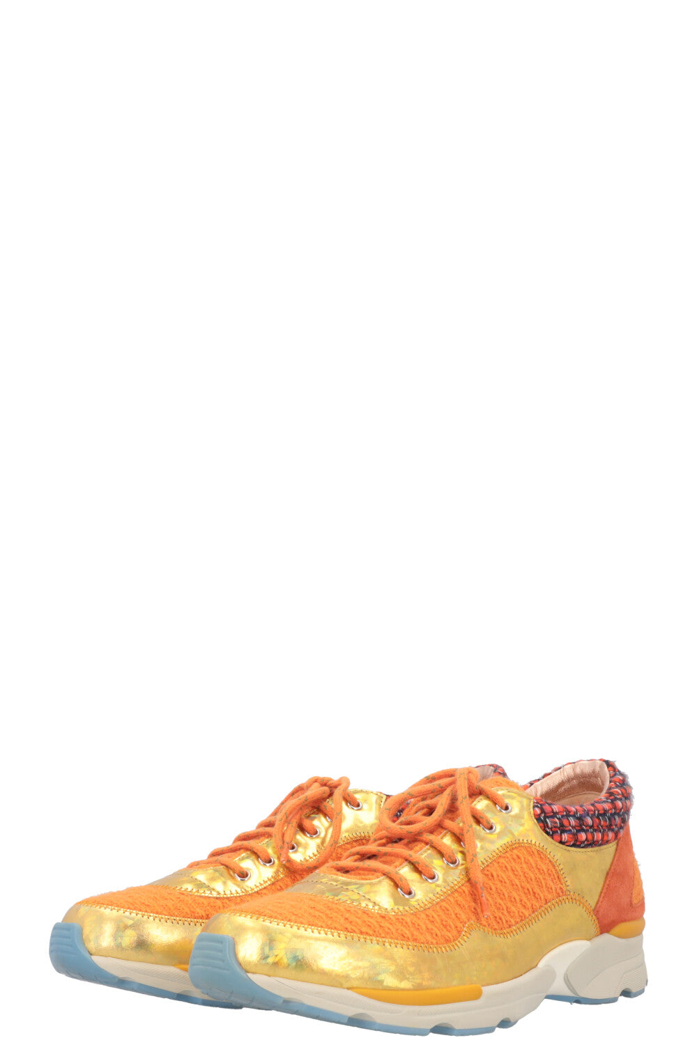 CHANEL Tennis Sneakers Orange
