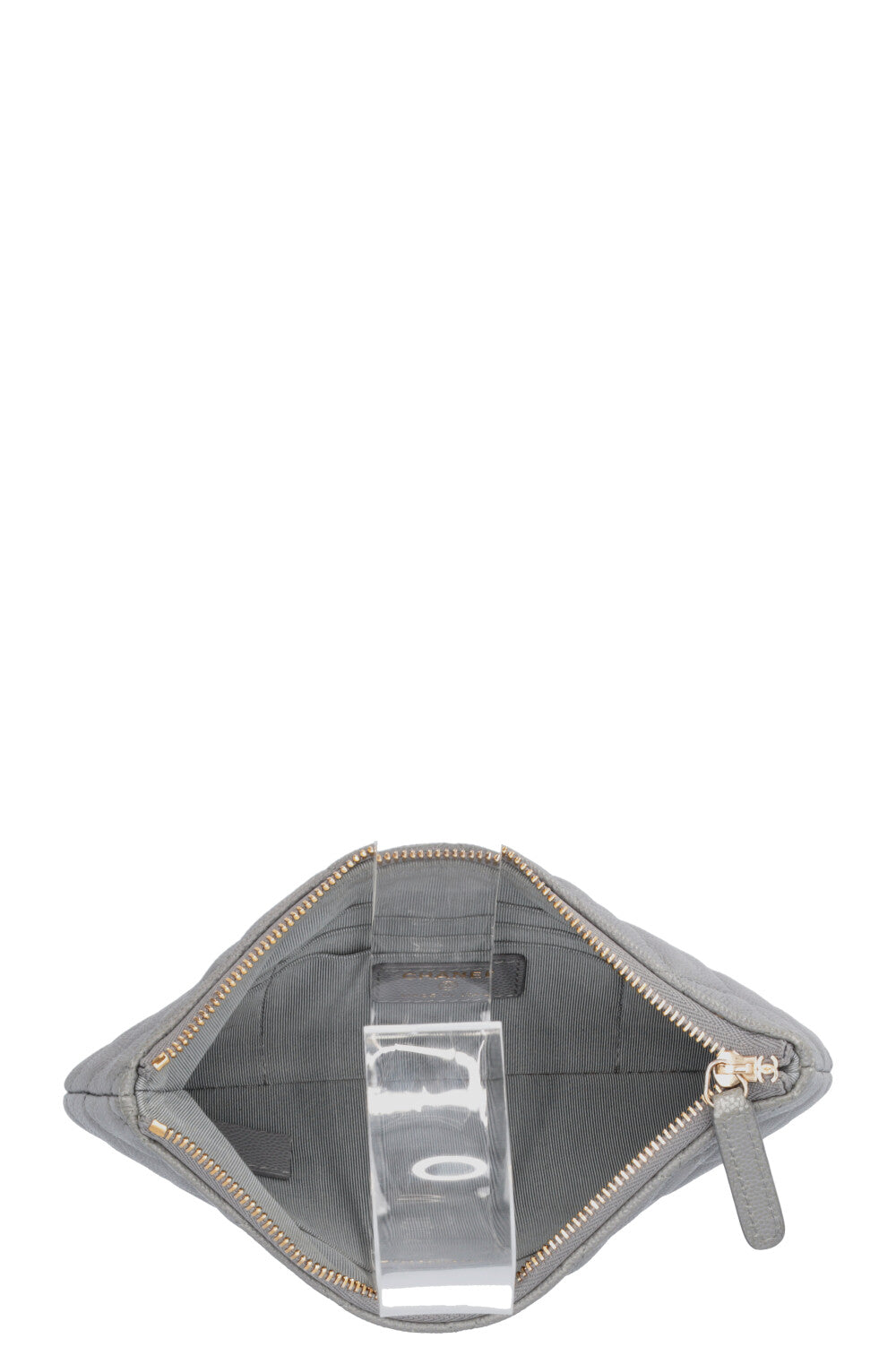 CHANEL Pochette Caviar Grey