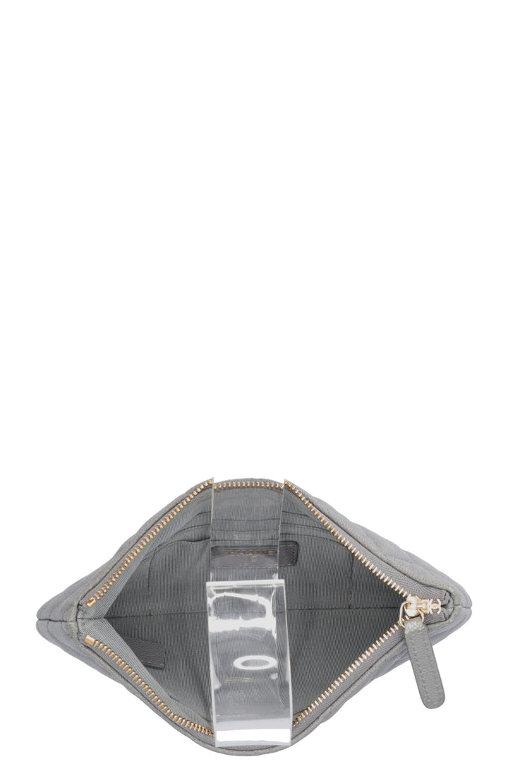 CHANEL Pochette Caviar Grey