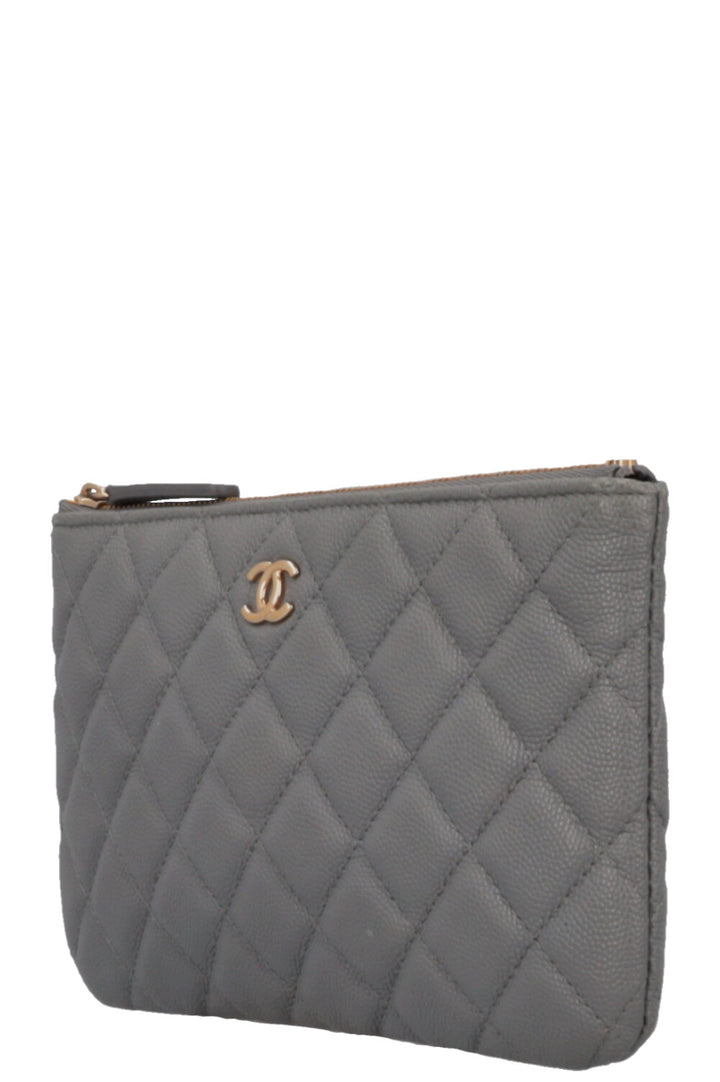 CHANEL Pochette Caviar Grey