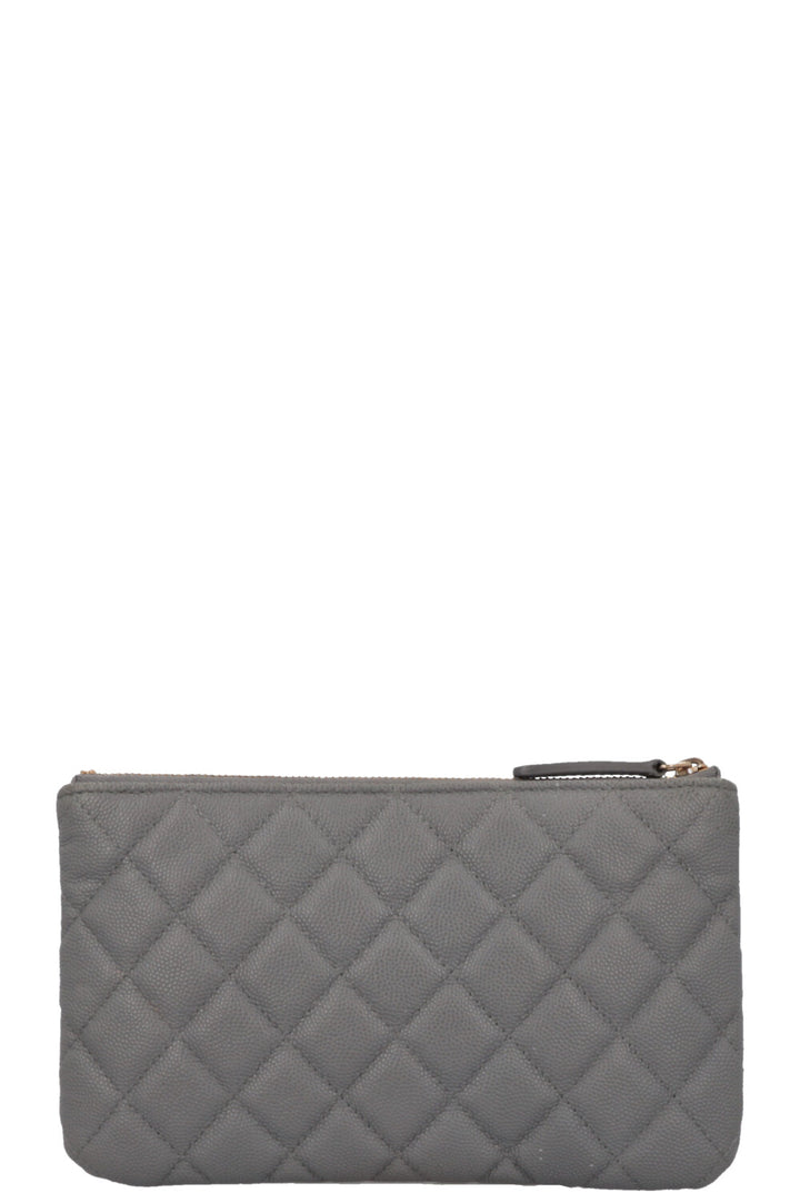 CHANEL Pochette Caviar Grey