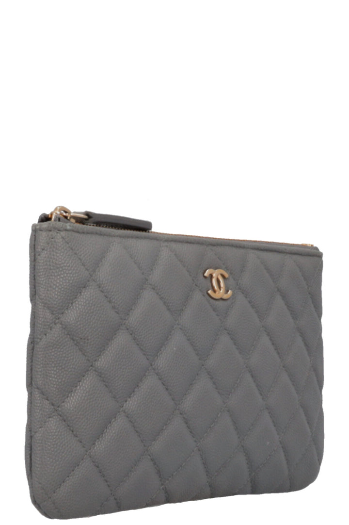 CHANEL Pochette Caviar Grey
