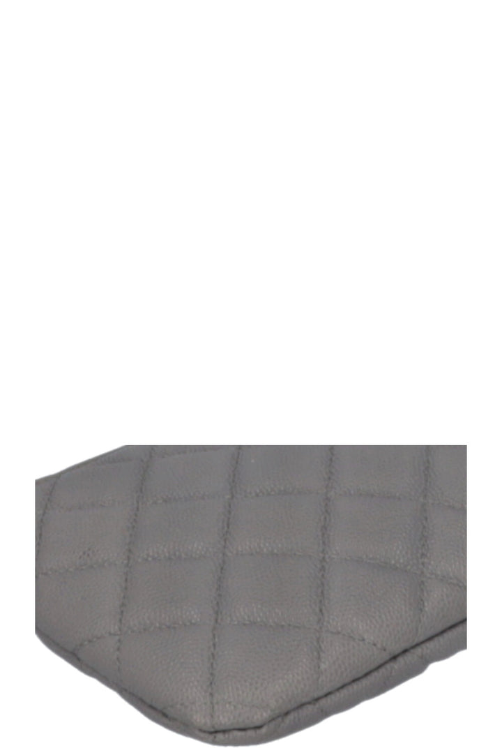 CHANEL Pochette Caviar Grey