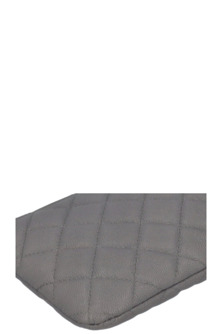CHANEL Pochette Caviar Grey