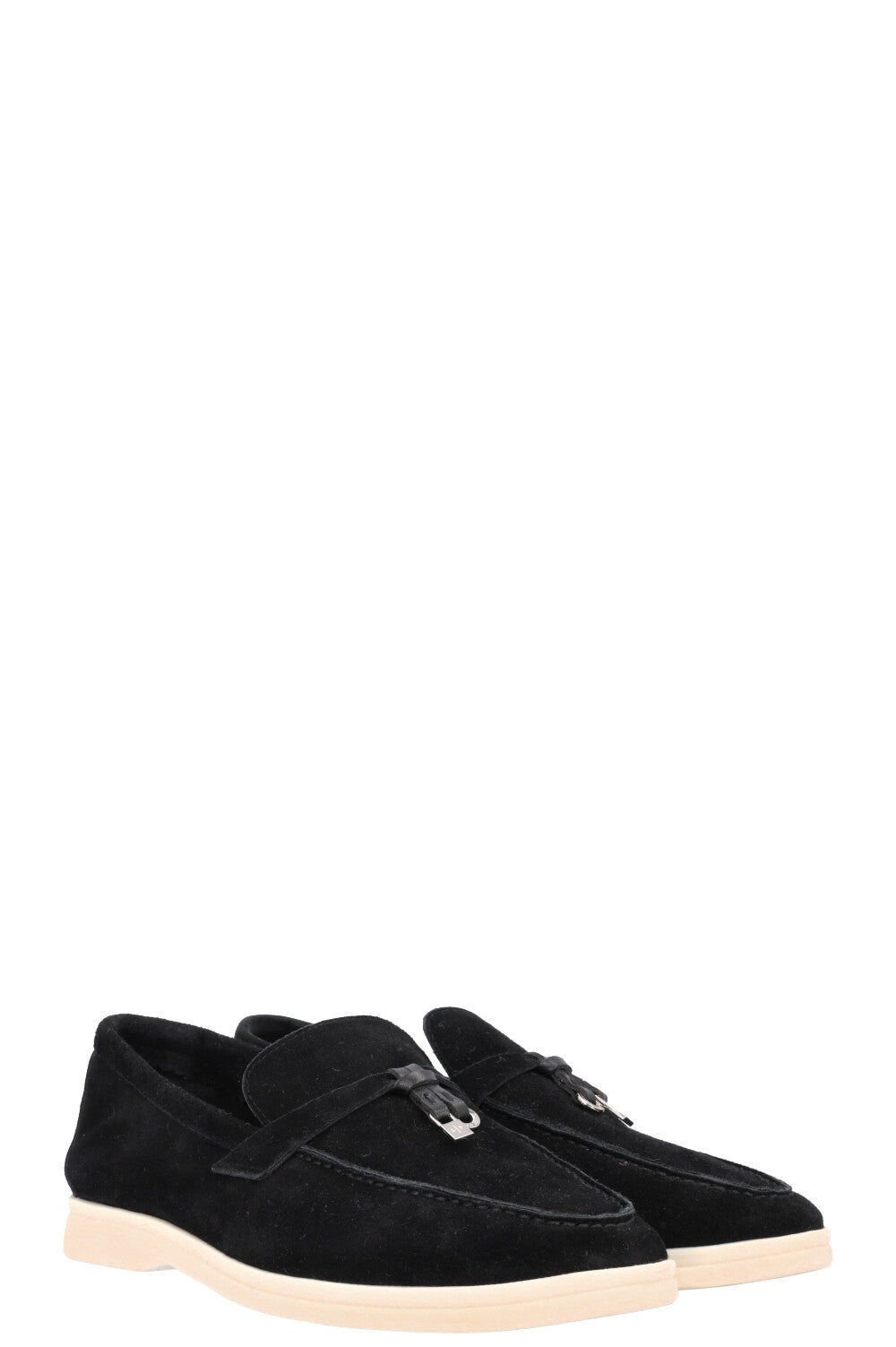 Loro piana ブラックスエードモカシン 41 LORO PIANA Summer Walk Flats Suede Black – REAWAKE