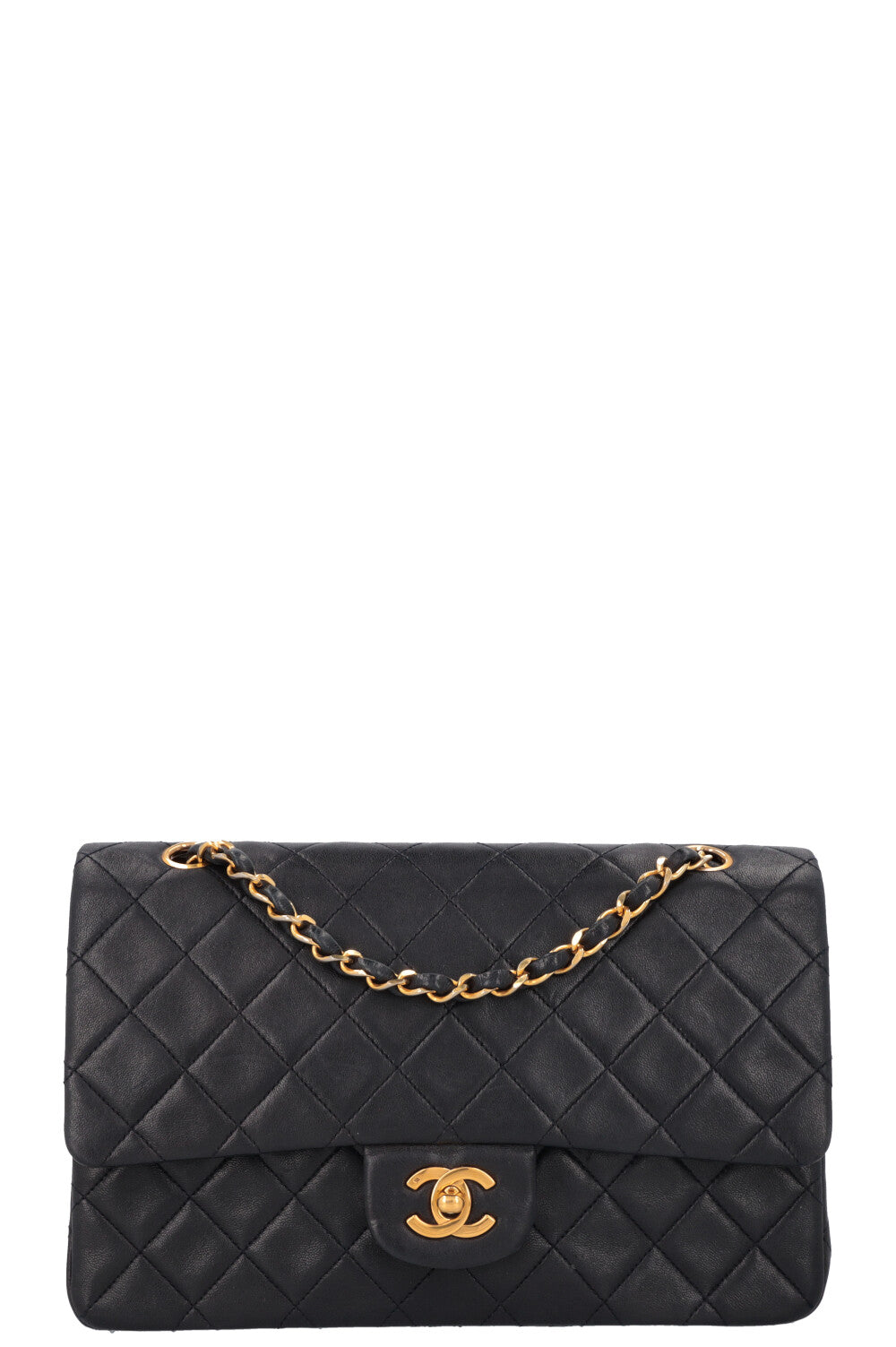 CHANEL Vintage Flap Bag Medium Midnight Blue