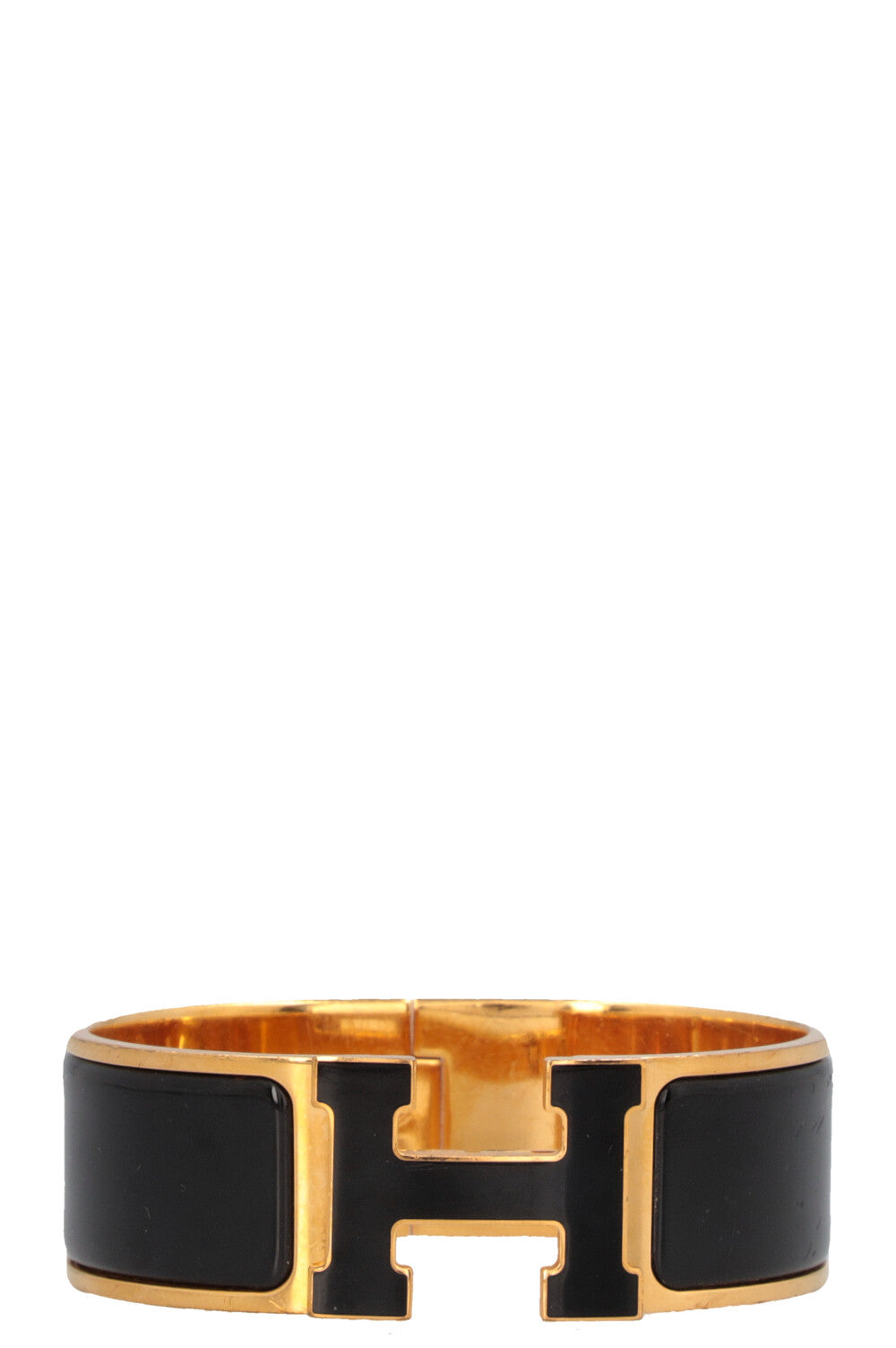 HERMES ゴールド ブラック バングル BTQ01618HRM6AW251212WJB_HERMES