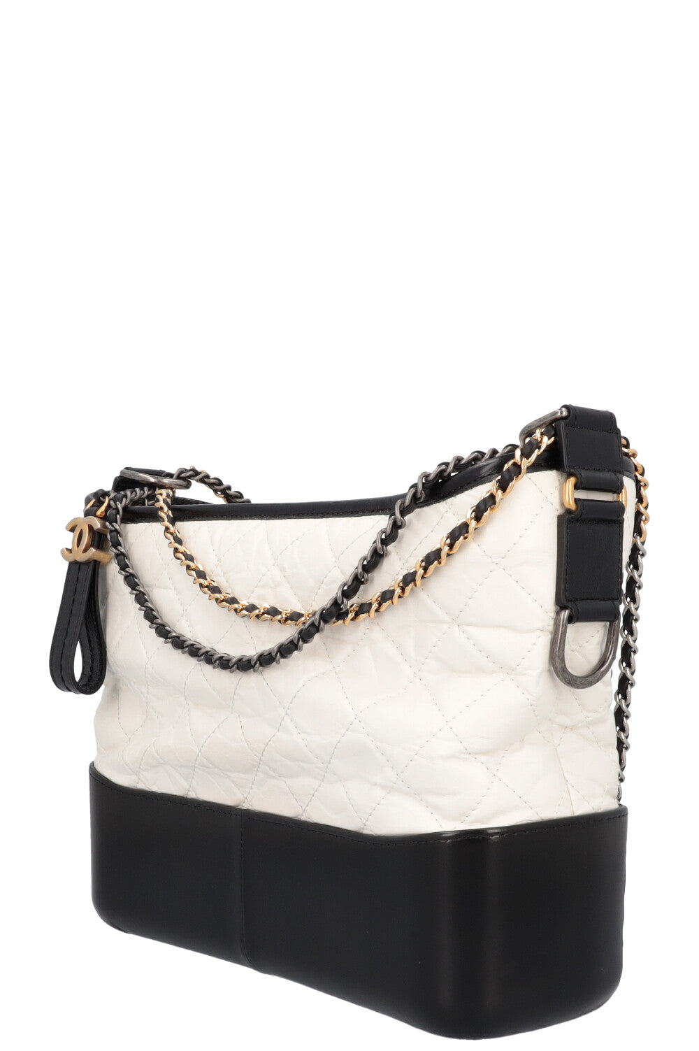 CHANEL Gabrielle Bag Medium Black White