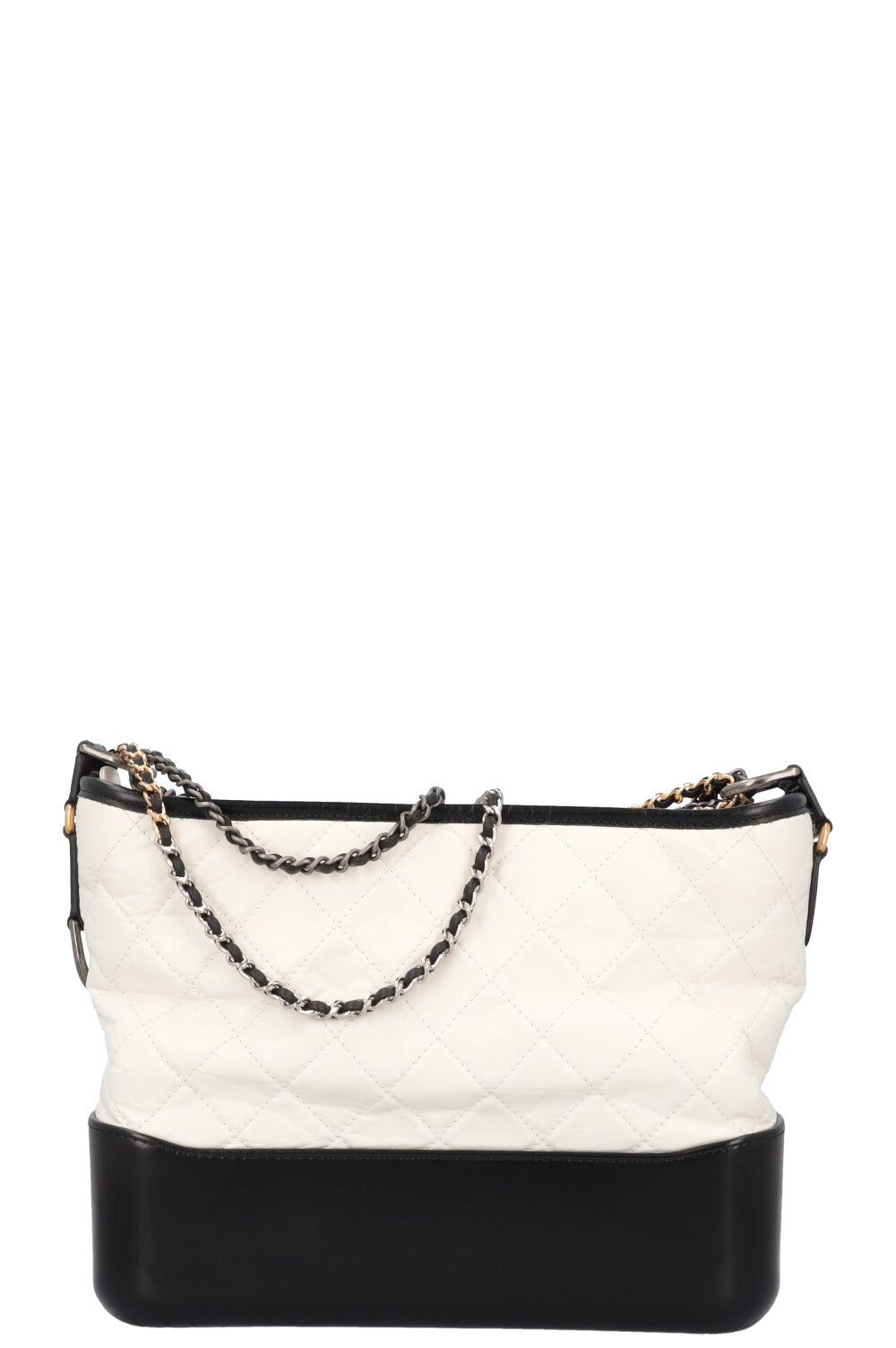 CHANEL Gabrielle Bag Medium Black White