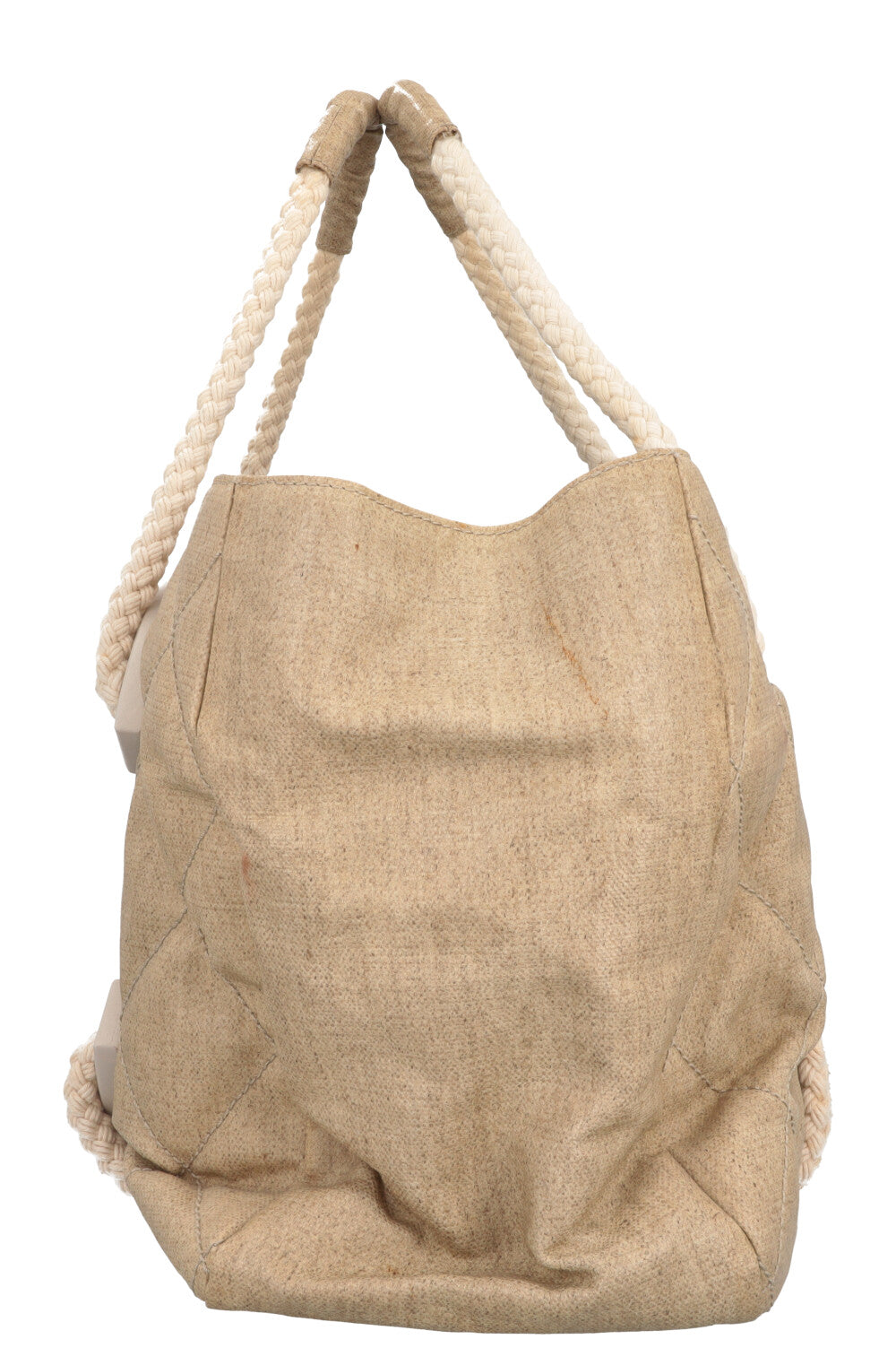CHANEL 2008 Cruise Yacht CC Tote Bag Beige