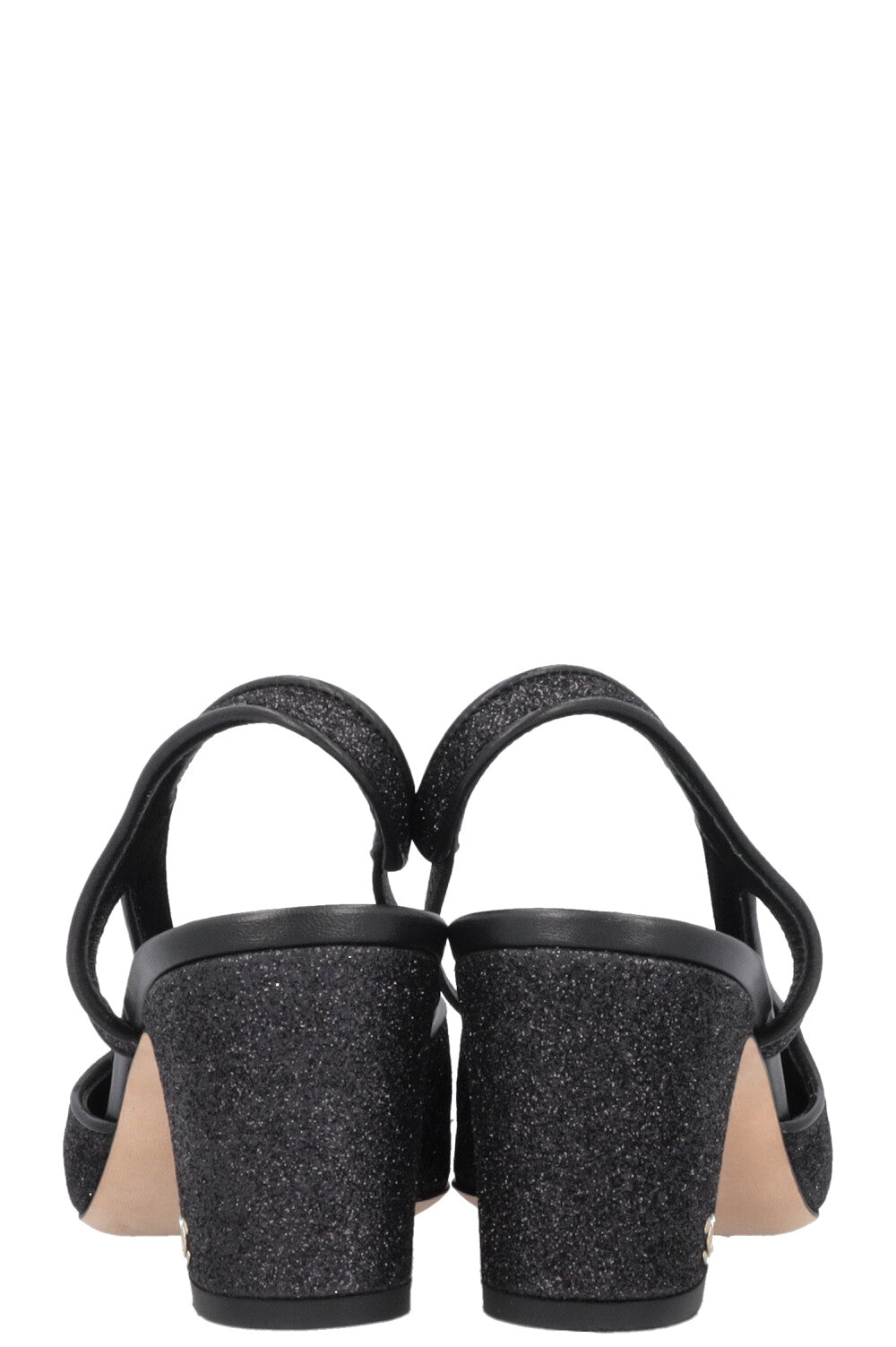 CHANEL Classic Slingback Heels Glitter Black