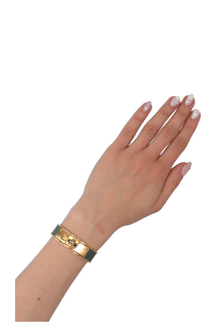 HERMÈS Vintage Kelly Cuff Green Gold