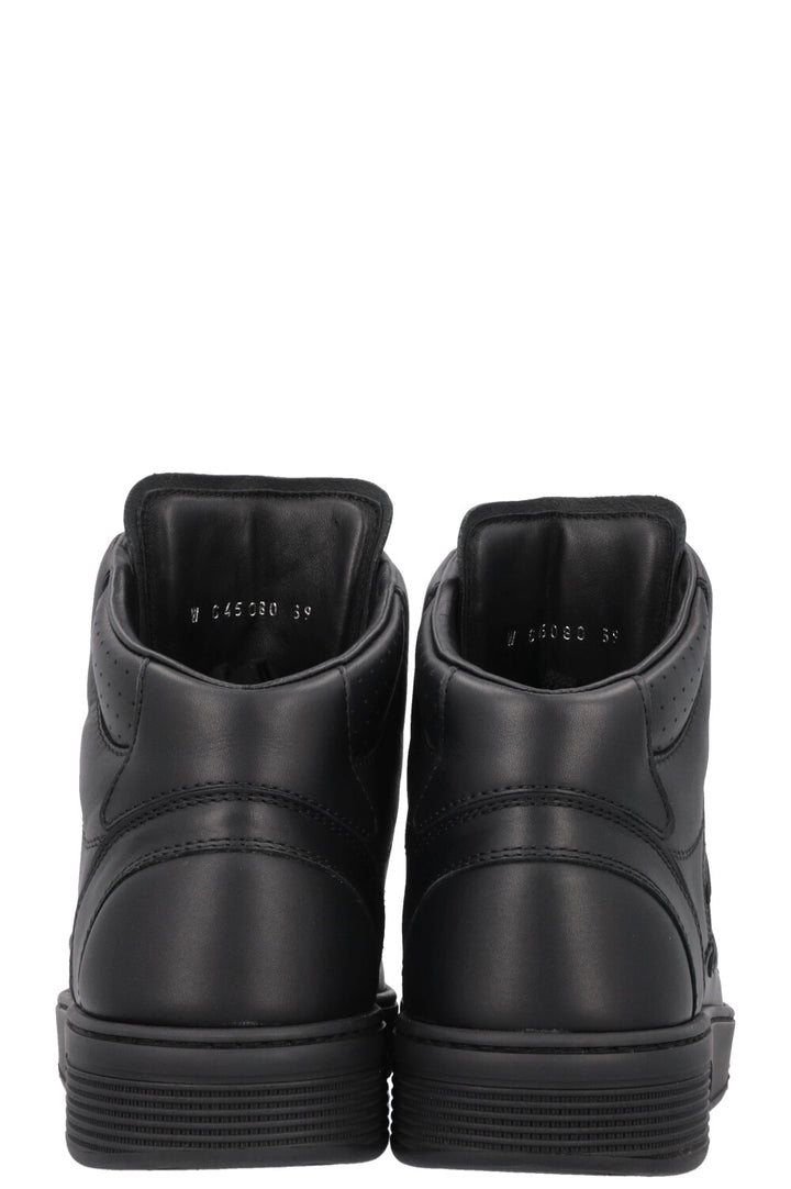 CHANEL High Top Sneaker Black Leather