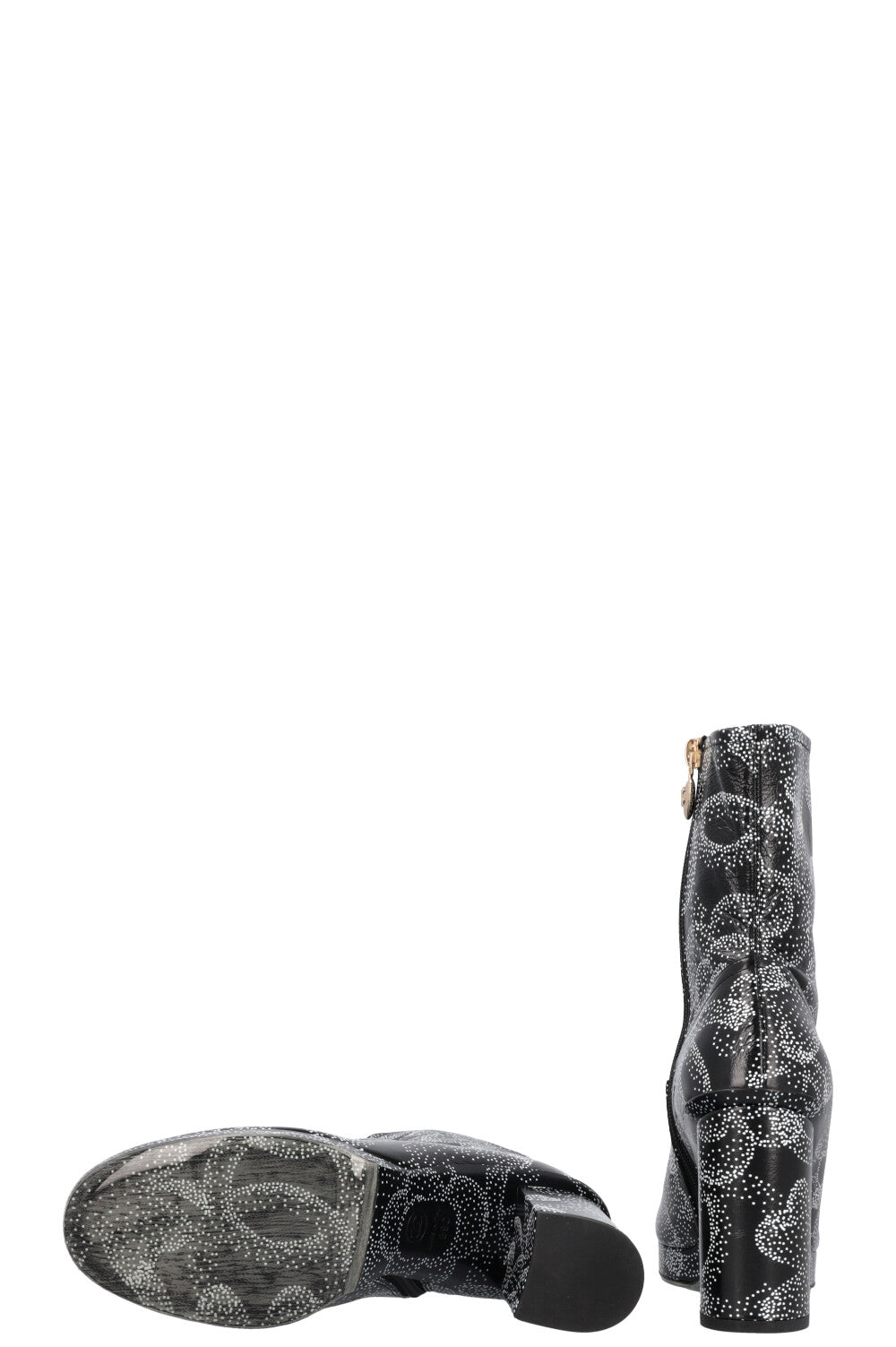 CHANEL 2023 Boots Black White