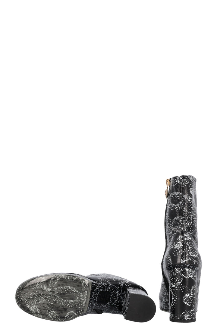 CHANEL 2023 Boots Black White