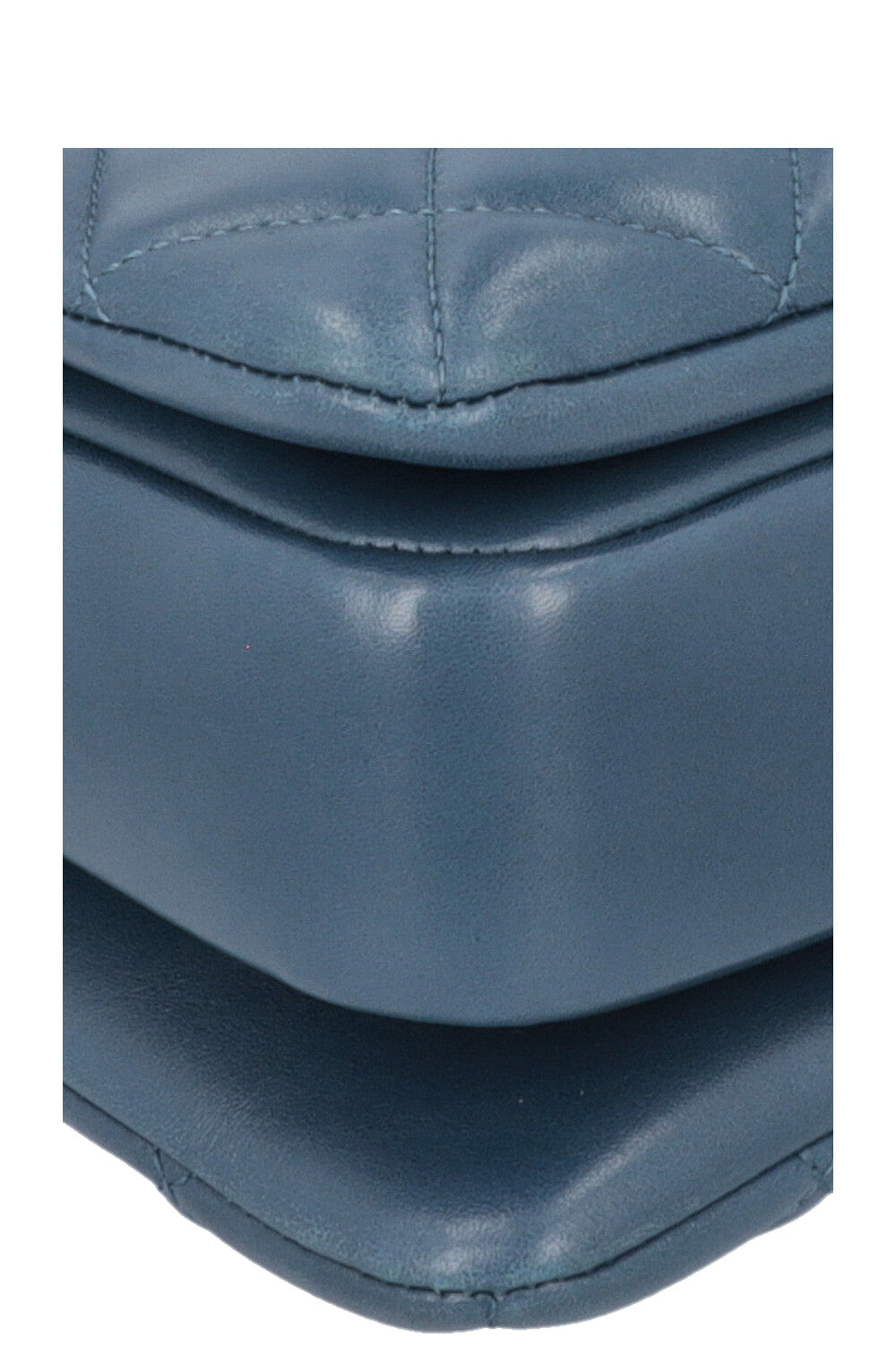 CHANEL Large Trendy Flap Bag Blue Leather