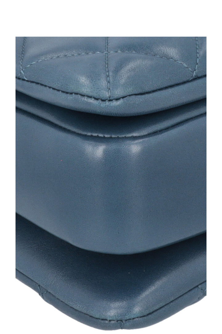 CHANEL Large Trendy Flap Bag Blue Leather