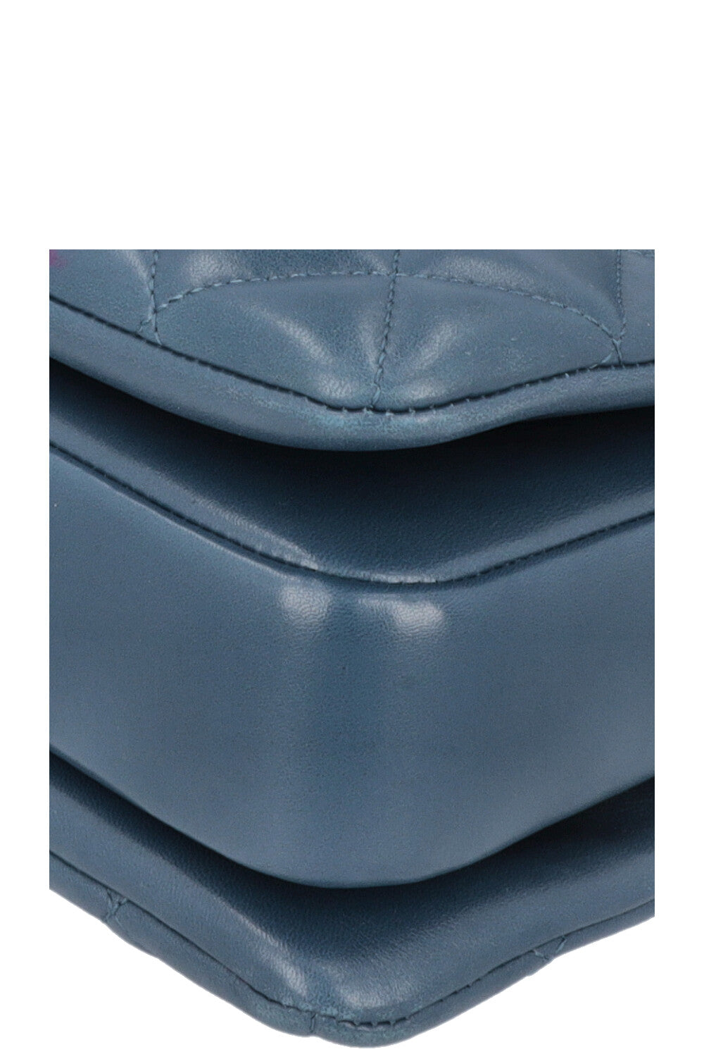 CHANEL Large Trendy Flap Bag Blue Leather
