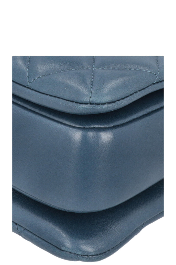 CHANEL Large Trendy Flap Bag Blue Leather