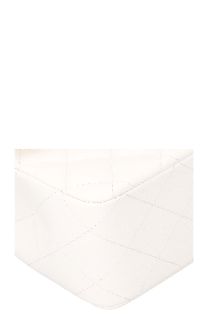 CHANEL Classic Medium Double Flap Ivory Caviar