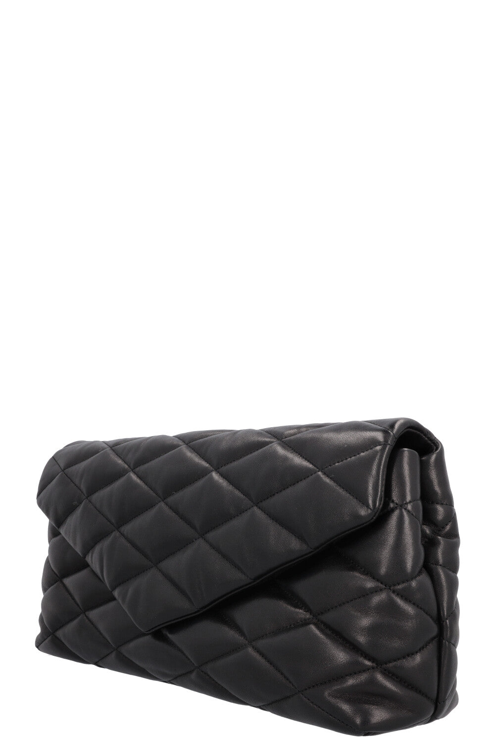 SAINT LAURENT Sade Puffer Clutch Black
