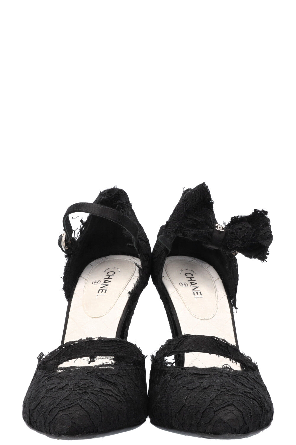 CHANEL Heels Lace Black