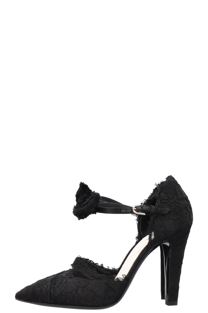 CHANEL Heels Lace Black