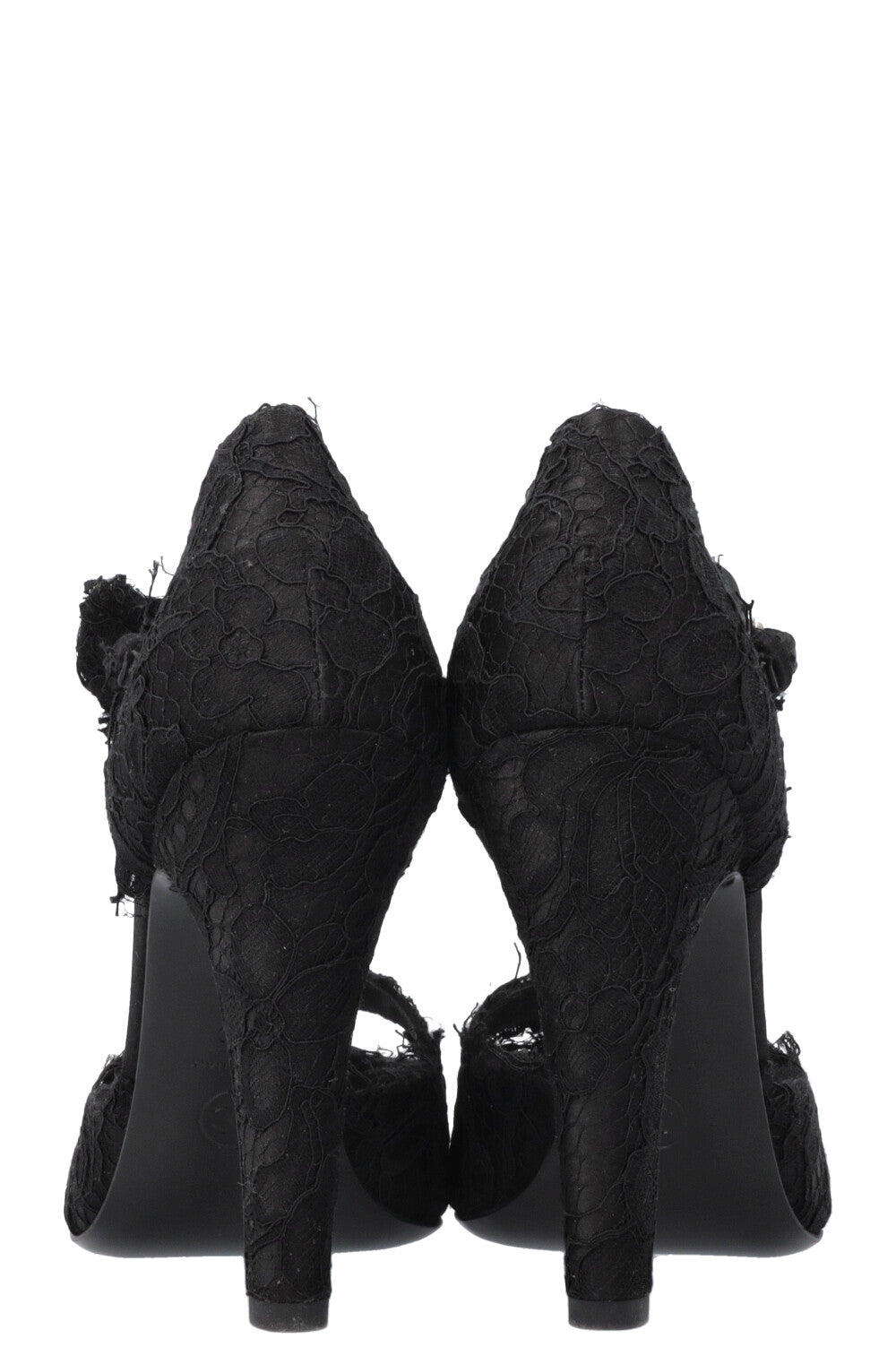 CHANEL Heels Lace Black