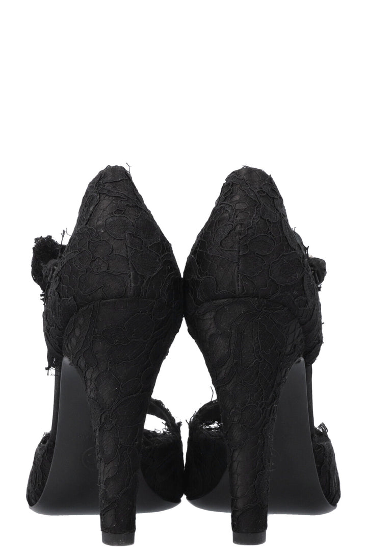 CHANEL Heels Lace Black