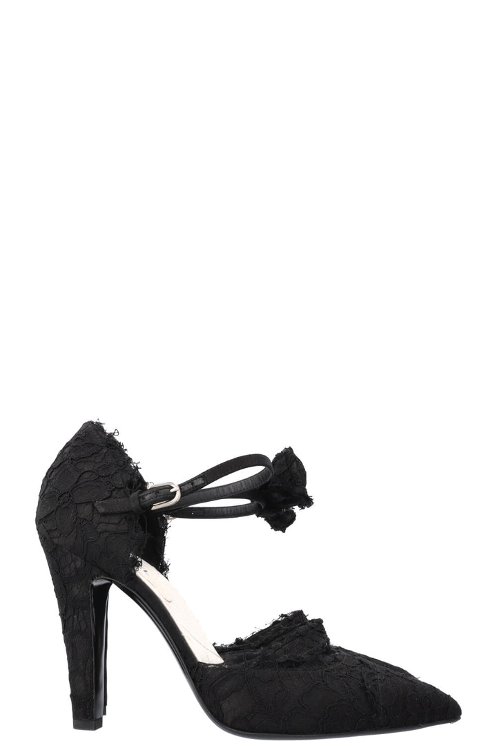 CHANEL Heels Lace Black