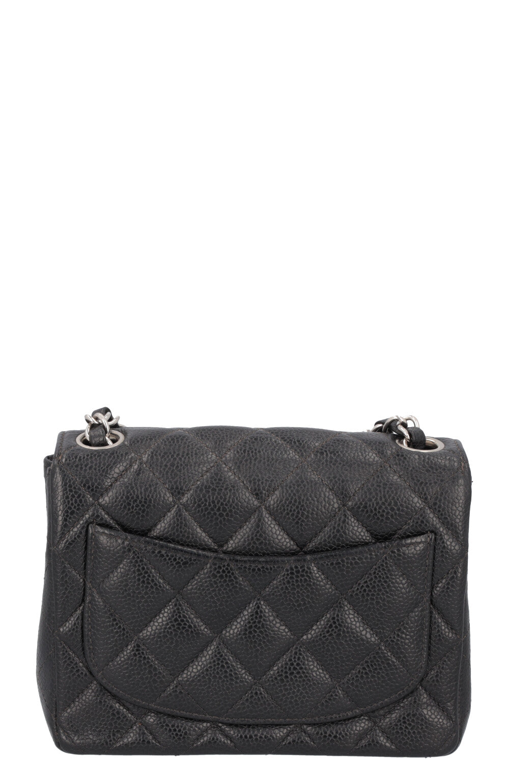 CHANEL Mini Square Flap Bag Caviar Black