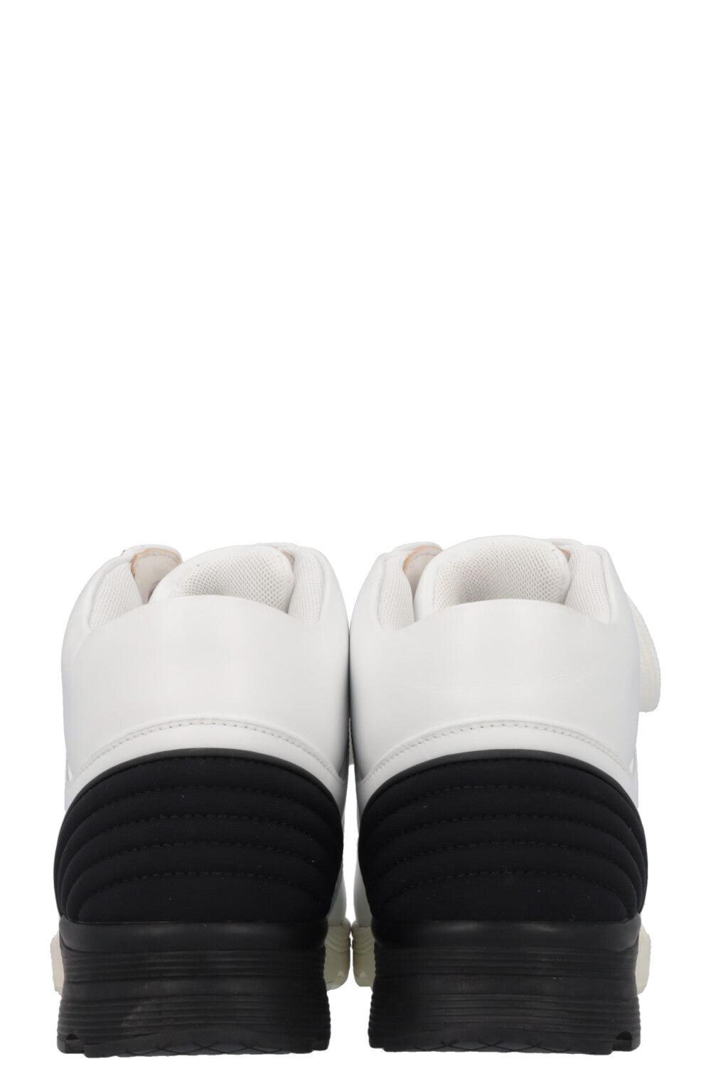 CHANEL High Top Sneaker Leather White Black