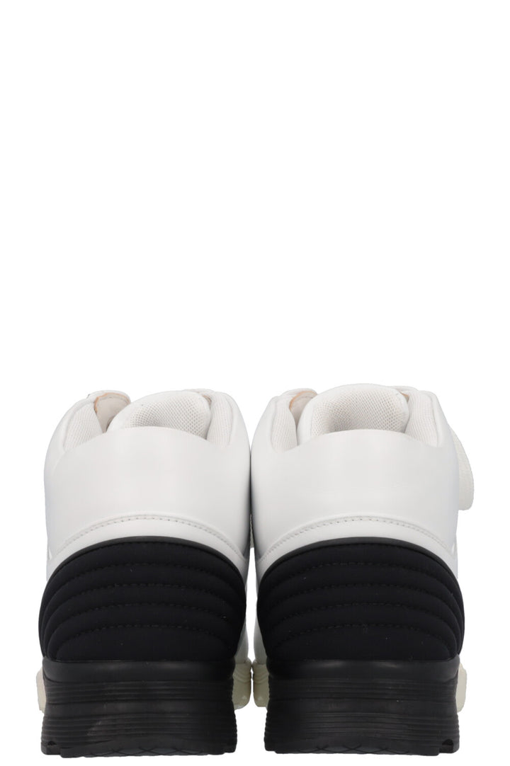 CHANEL High Top Sneaker Leather White Black