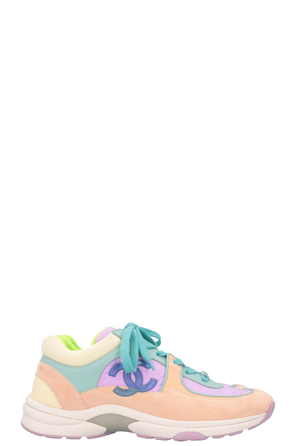 CHANEL CC Low Top Sneaker Multicolor Peach