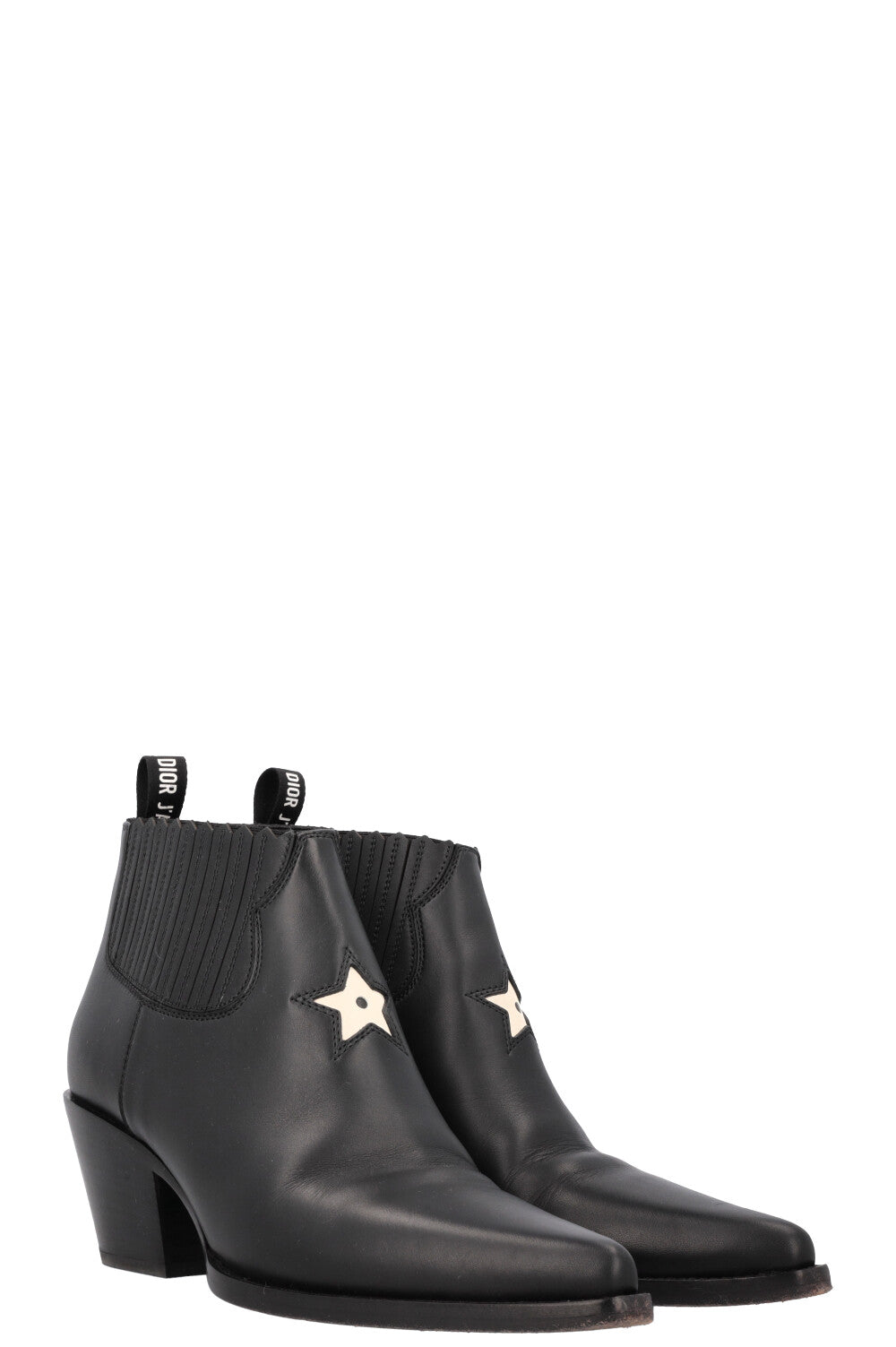 CHRISTIAN DIOR L.A West Cowboy Boots Black