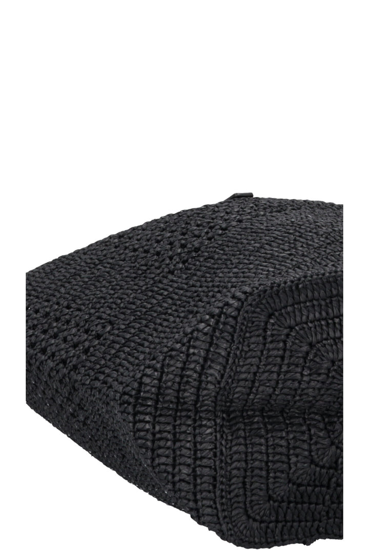 SAINT LAURENT Cabas Le 5 A 7 Moyen Raphia Noir